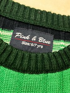 Striped Green Knit Sweater