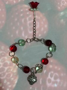 CUTE STRAWBERRY ADJUSTABLE CHARM BRACELET