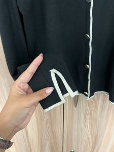 Mango Contrast Trim Cardigan