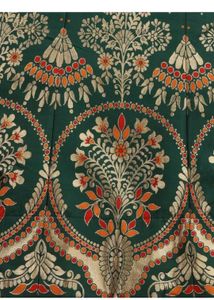 Green &amp; Red Banarasi Lehenga Set