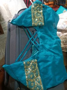 So Beautiful Party Wear Saree With Design Blouse