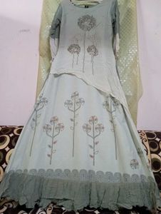 Pitta Silver Very Beautiful Long Gown