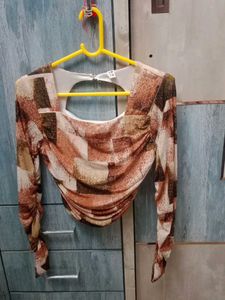 Patterned Long Sleeve Top