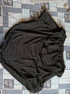 Black Off shoulder Ruffle Top