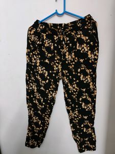 Black Printed Joggers