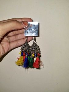 Tassel oxidized Earrings