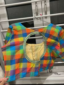 Colorful Plaid Blouse