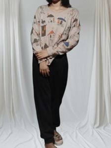 Patterned Long Sleeve Top