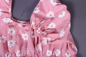Floral Pink Puff Sleeve Top