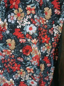 Soft Crepe Floral Print  Straight Kurti Daily Wear