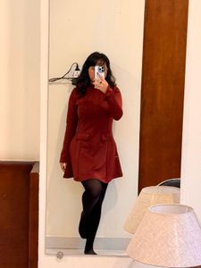 Maroon Mini Dress