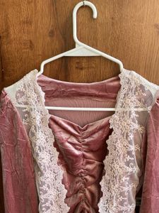Vintage Lace Velvet Top