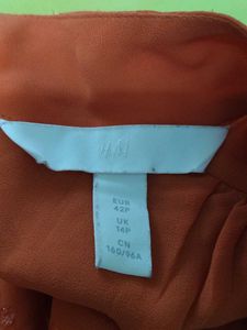 Elegant Rust Blouse | Women top | Medium | Organe