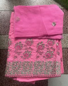 3 pcs gota patti type embroidery suit fabric