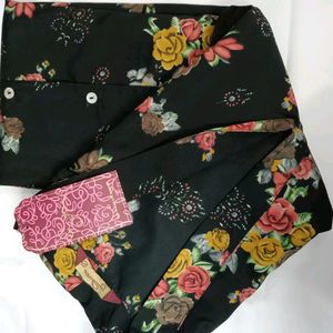 Floral Button-Front Midi Dress