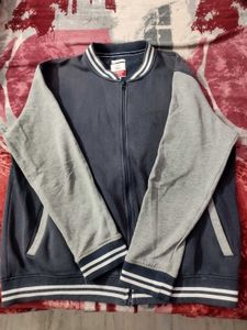 Varsity Style Zip-Up Jacket