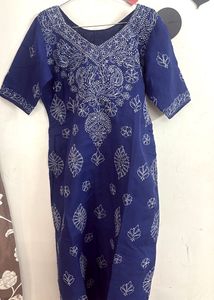 Blue Embroidered Kurta