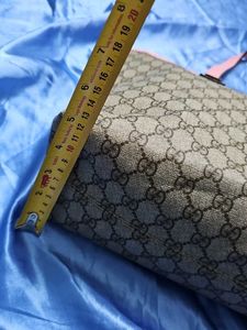 Authentic GUCCI GG Tote Bag Beige Pink Leather