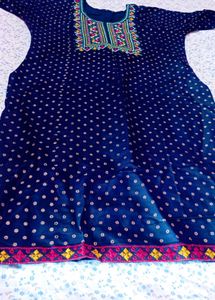 Embroidered Blue Kurta