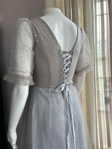 Grey Fully Sequined Gown