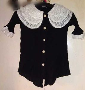 Astethic Cute Black &amp; White Top