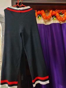 Chic Colorblock winter Knit Pants