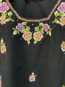 Embroidered Black Salwar Kameez Suit