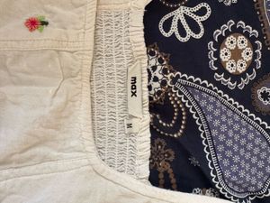 Off White Cotton Crop Top