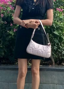 Black Front Button Formal Dress With Belt