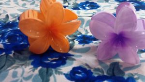 korean multicolor flower hair clip