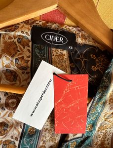 Cider Scarf Print Tie Top