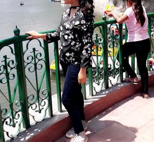 Green Printed Top