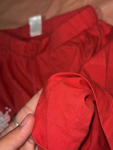 Red Floral Print Shorts