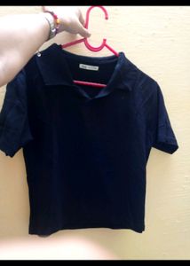 Zara Black Collar T-shirt