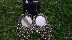 Mirror Jhumka Earrings