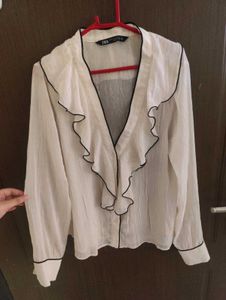 Zara Ruffle Blouse