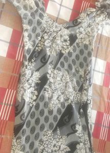 Kurta With Shrug Beautiful Sleeves Black And White