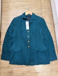 Teal Tweed Blazer -