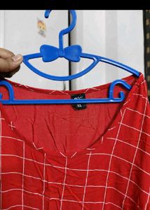 Red Chic Plaid Shift Dress