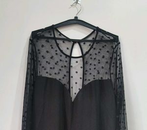 Chic Black Polka Dot Dress