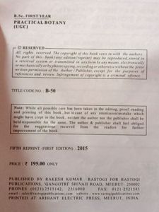 Botany Practical Book (B.Sc.1st Yr.)