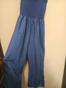 Denim Like Maxi Jumpsuit