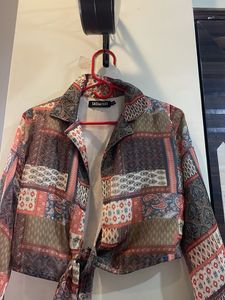 Sassafras Patchwork Crop Top