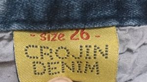 Gray blue jeans