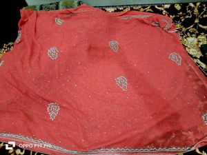 Beautiful  Hand Work Embllished Saree