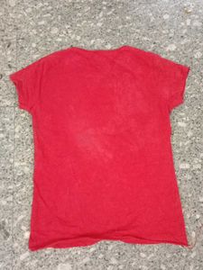 Red Casual T-Shirt