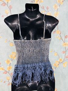 Y2k Denim Sleeveless Top