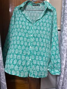 Green Printed Shirt