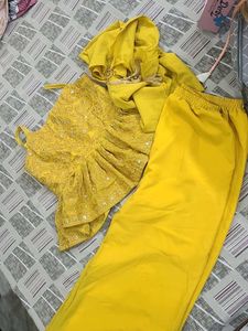 Yellow Tunic Set & Dupatta