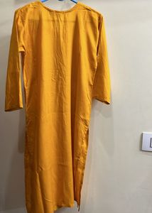 Mustard Embellished Kurti